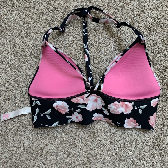 PINK brand Bralette XS floral print /black - Picture 3 of 4